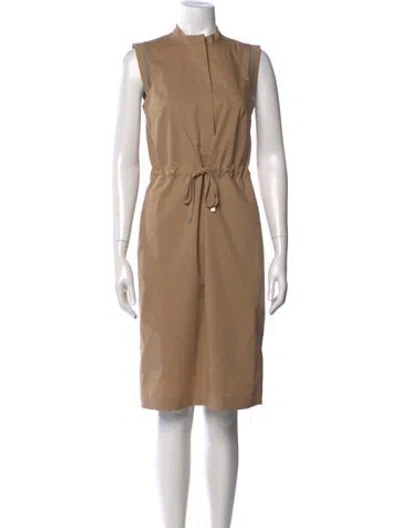 Pre-owned Peserico Knee-length Dress In Neutral