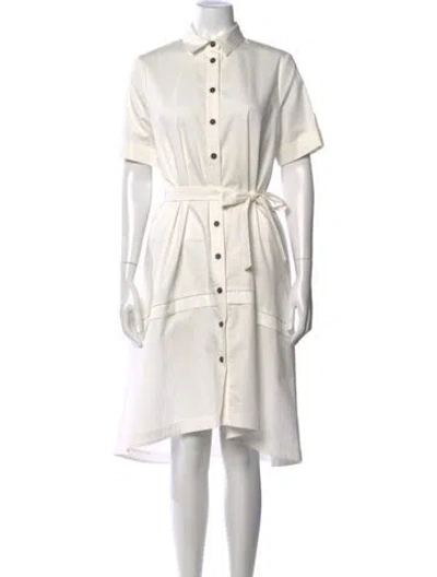 Pre-owned Peserico Knee-length Dress In White