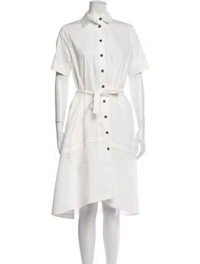 Pre-owned Peserico Knee-length Dress In White