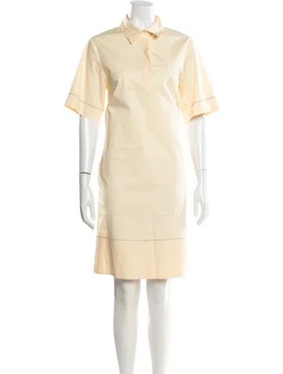 Pre-owned Peserico Knee-length Dress In Yellow