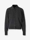 Peserico Speckled-pattern Collared Cardigan In Black