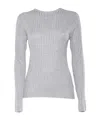 Peserico Knitted Sweater In Gray