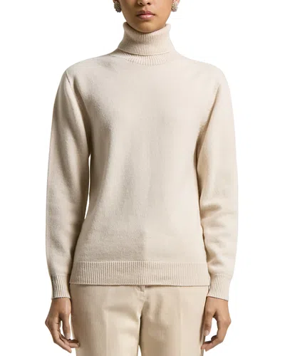 Peserico Knitted Cashmere Turtleneck Sweater In Neutral