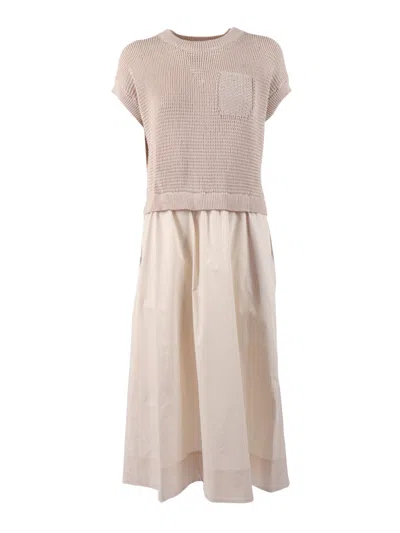 Peserico Knitted Dress In Pink
