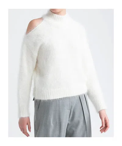 Peserico Knitted Round-neck Sweater In White