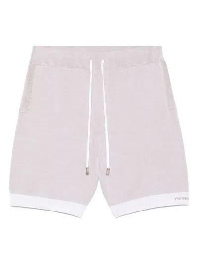 Peserico Knitted Shorts In Neutral
