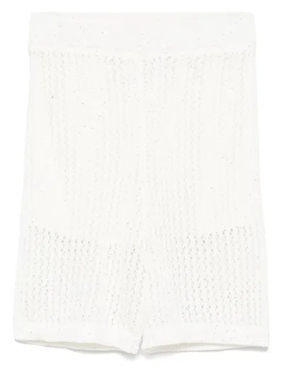 Peserico Knitted Shorts In White