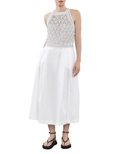 Peserico Knitted Sleeveless Dress In White