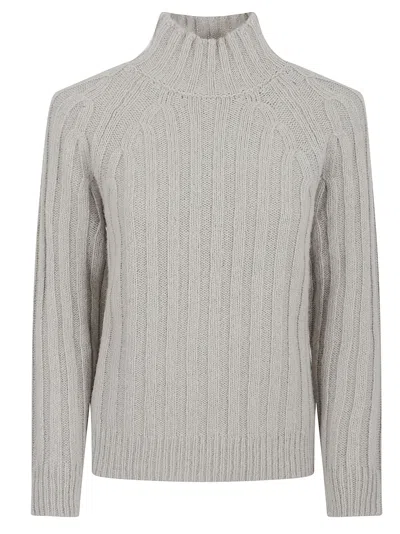 Peserico High Neck Long Sleeve Knit Sweater In Multi