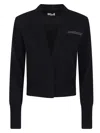 Peserico Long Sleeve V-neck Knit Sweater In Black
