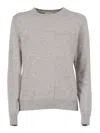 Peserico Soft Knitted Sweater With Crew Neckline In Gray