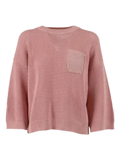 Peserico Knitted Sweater In Pink