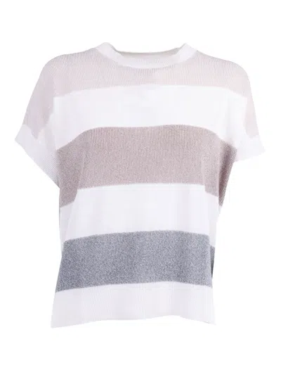 Peserico Knitted Sweater In Sand