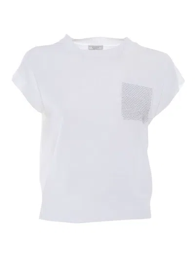Peserico Knitted Sweater In White