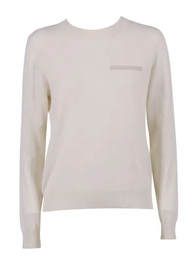 Peserico Knitted Sweater In White
