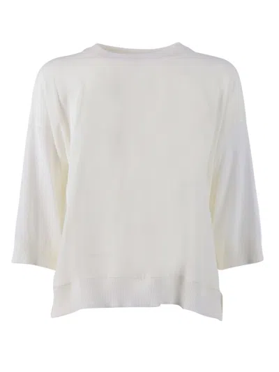 Peserico Knitted Sweater In White