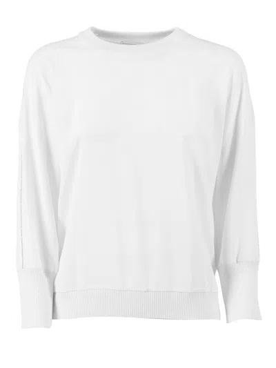 Peserico Knitted Sweater In White