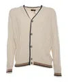 Peserico Knitted Sweater With Twisted Cuffs In Neutral