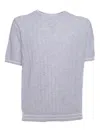 Peserico Ribbed T-shirt In Grigio