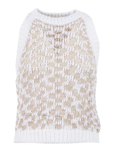 Peserico Knitted Top In White