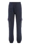 Peserico Stretch Waist Casual Pants In Blue