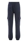 Peserico Stretch Waist Casual Pants In Blue