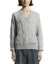 Peserico Alpaca-blend Sequined V-neck Sweater In Gray