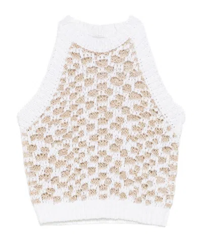 Peserico Knitted Vest In White