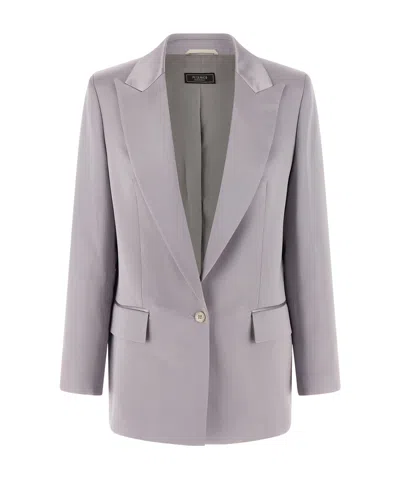 PESERICO PESERICO SINGLE-BREASTED SATIN BLAZER