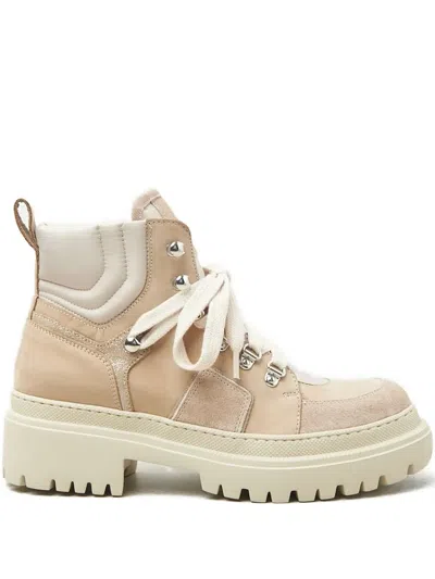 Peserico Lace-up Platform Ankle Boots In Multi