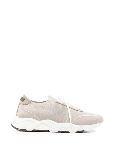 Peserico Lace-up Sneakers In Neutral