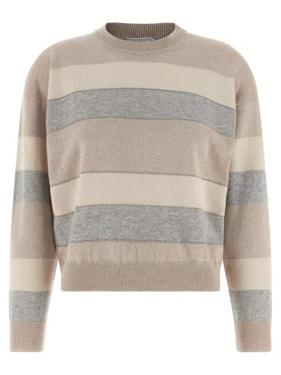 PESERICO LAMINATED WOOL AND CASHMERE BLEND SWEATER