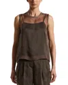 Peserico Layered Camisole In Ebony