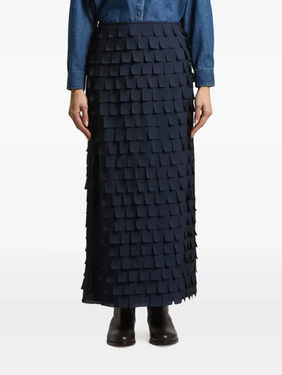 Peserico Layered Maxi Skirt In Yellow