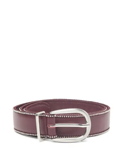 Peserico Leather Belt In Brown