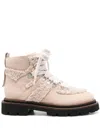 Peserico Leather Hiking Boots In Neutrals
