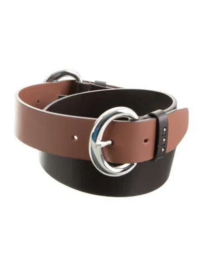 Pre-owned Peserico Leather Waist Belt In Brown