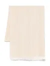 Peserico Light Beige Linen Blended Scarf In Beige