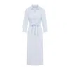 Peserico Chemisier Linen Midi Shirt Dress