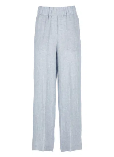 Peserico Light Blue Linen Pants
