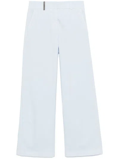 PESERICO LIGHT BLUE WIDE-LEG PANTS