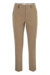 Peserico Women Light Cotton Satin Cigarette Trousers