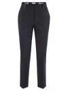 Peserico Women Light Cotton Satin Cigarette Trousers