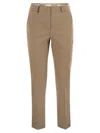 Peserico Women Light Cotton Satin Cigarette Trousers