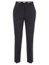 Peserico Light Cotton Satin Cigarette Trousers In Black