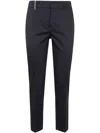 Peserico Navy Blue Cotton Blend Trousers