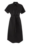 Peserico Light Stretch Cotton Satin Chemisier Dress