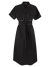 Peserico Light Stretch Cotton Satin Chemisier Dress