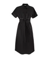 Peserico Light Stretch Cotton Satin Chemisier Dress