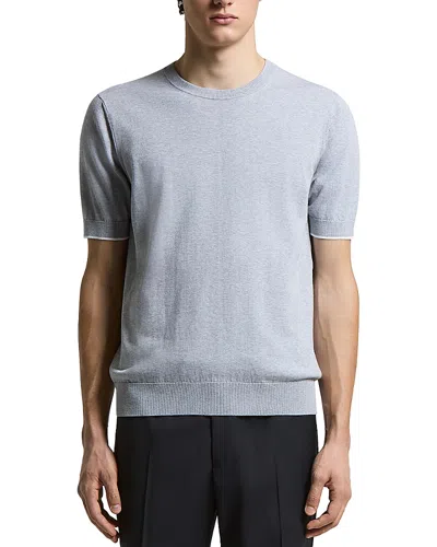 Peserico Lightweight Crepe Cotton T Shirt In Gray